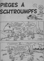 Scan Episode Les Schtroumpfs pour illustration du travail du dessinateur Peyo